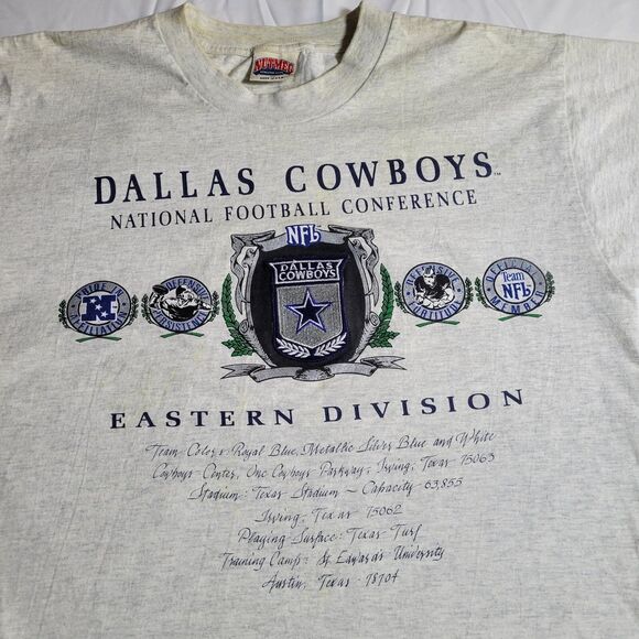 Vintage 90s Nutmeg Dallas Cowboys NFC Eastern Division T-Shirt Men’s XL NFL - Picture 2 of 12